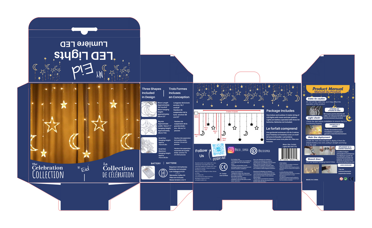 Moon Star Curtain Lights