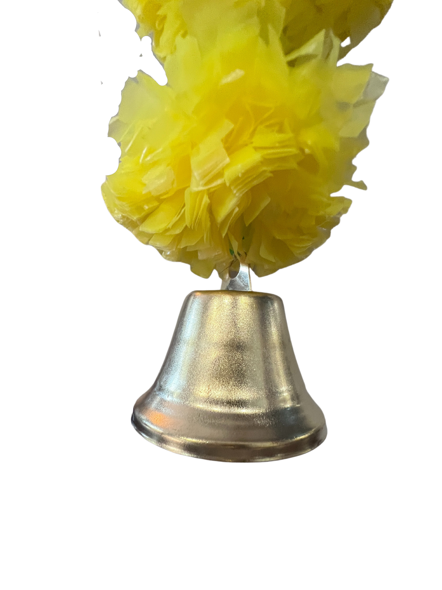 Single Strand Yellow Marigold Garland with Bell