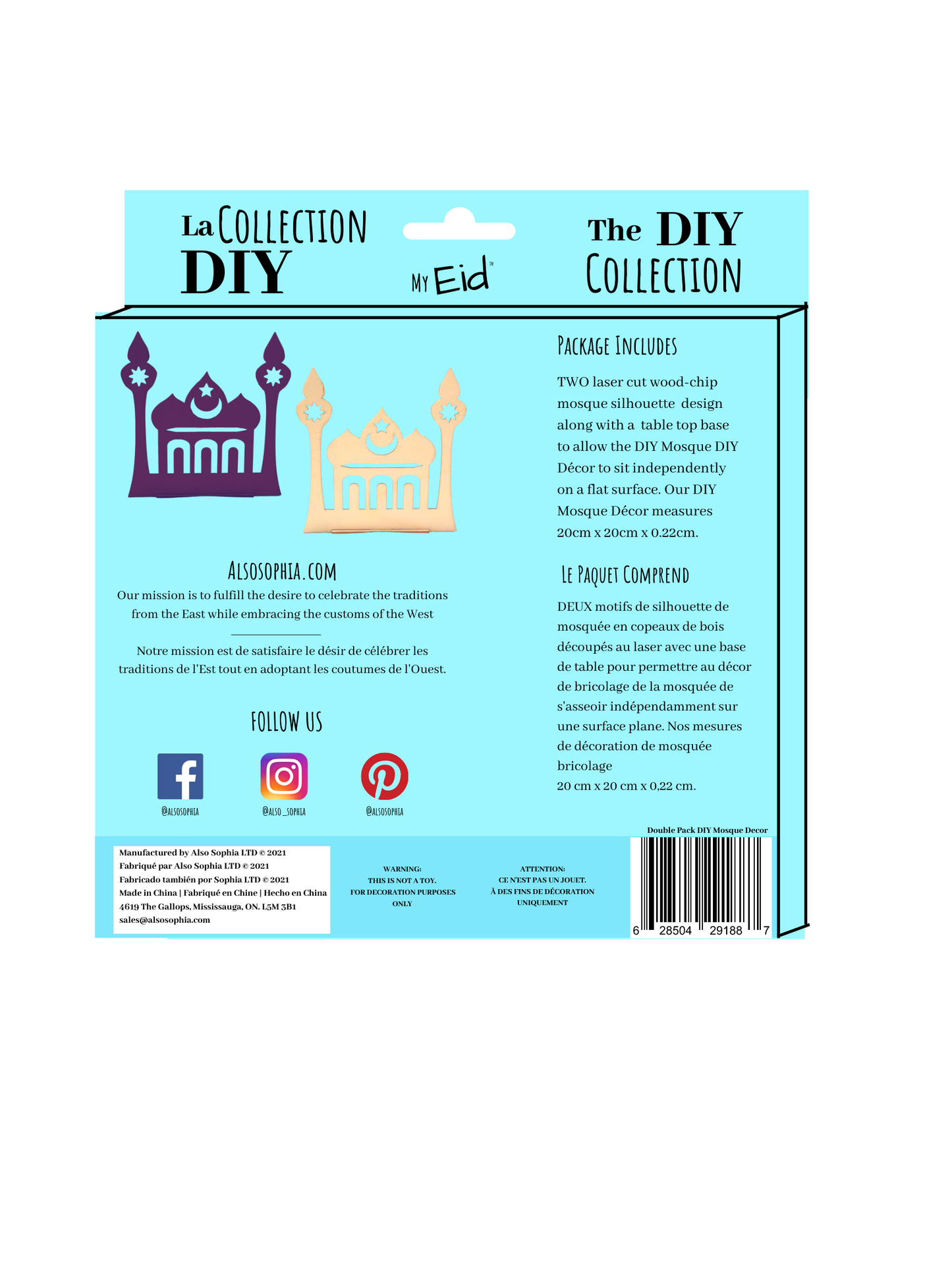 Double Pack: DIY Mosque Table Signs for Kids