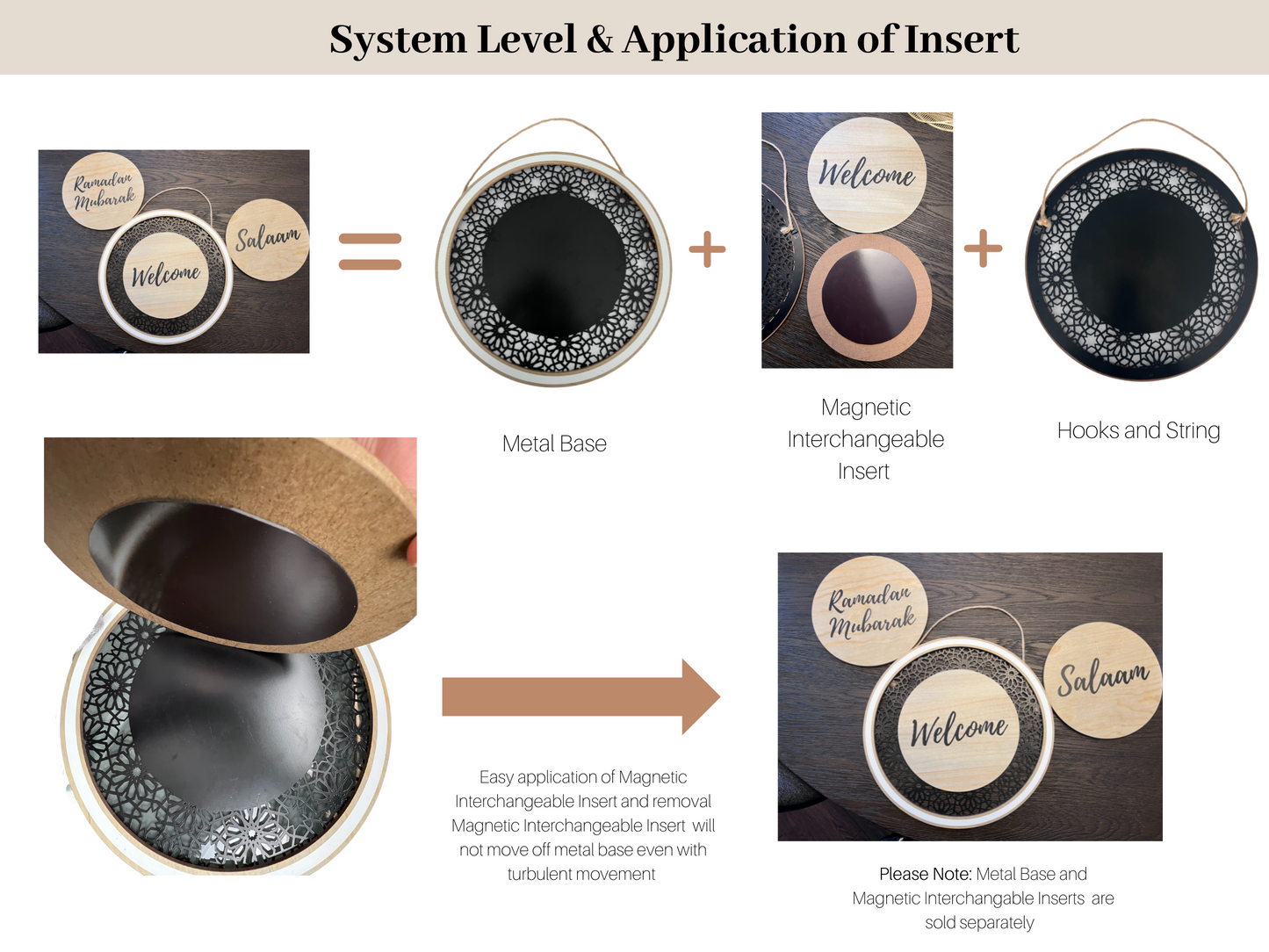 Round Mosaic Base Seasonal Sign Swap Sign