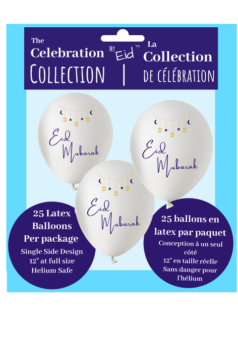 Happy Eid Balloons - 25 balloons per package