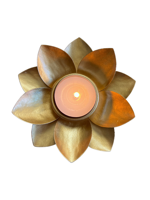 Gold Lotus Tea Lights Diyas