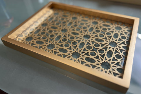 Mosaic Tray - Gold