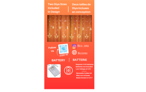Diya Curtain Lights