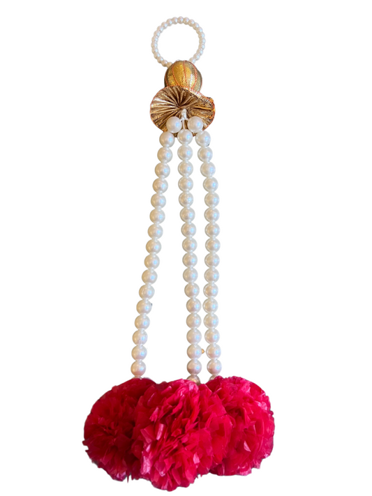 Red Large Pom Pom Garland