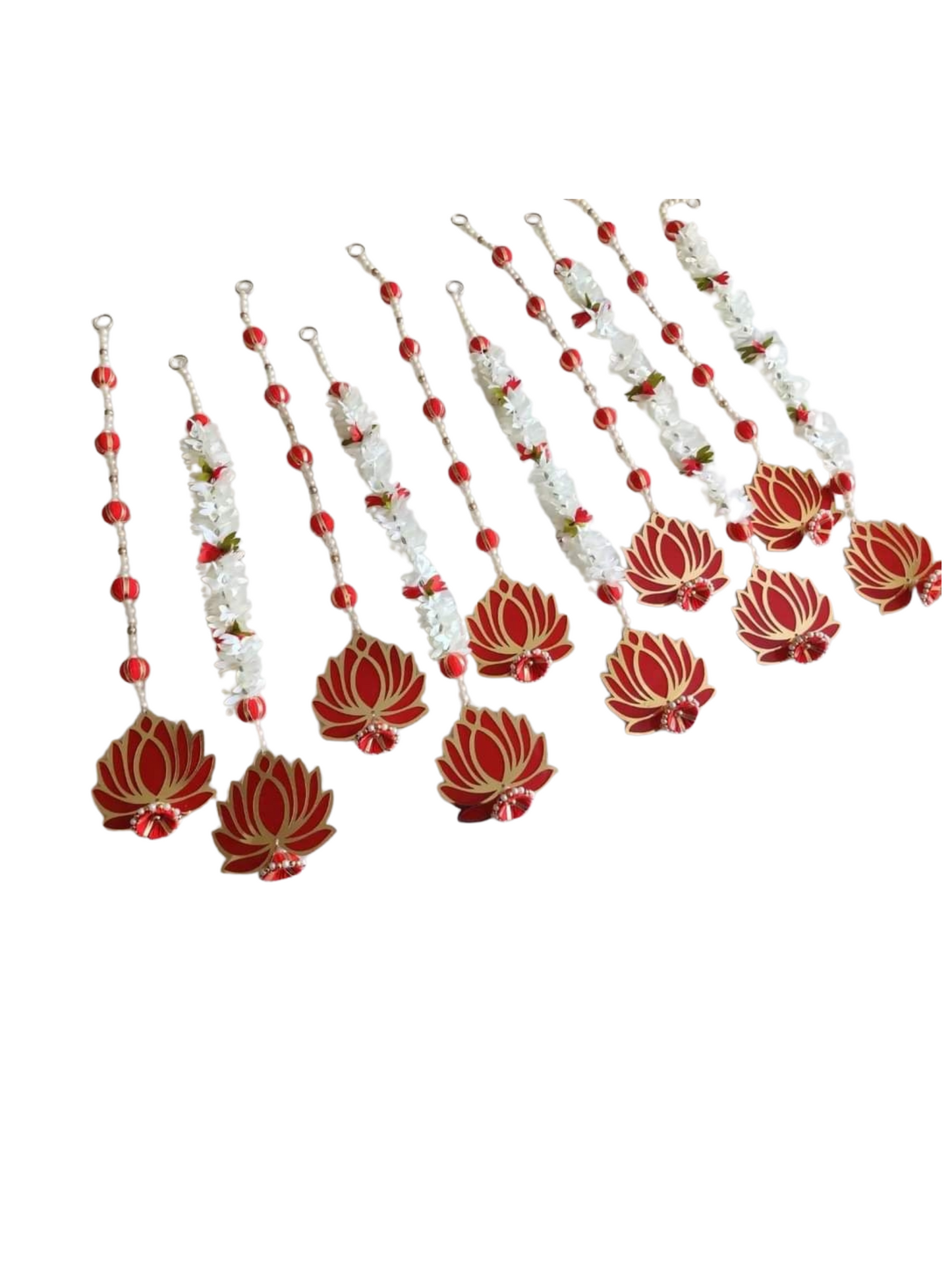 10 Pack - Red Lotus Toran – 20 Inches