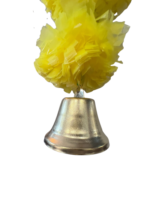 Single Strand Yellow Marigold Garland with Bell