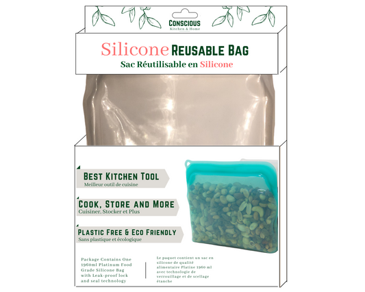 Clear Platinum Silicone Bag- Size Large 1960mL