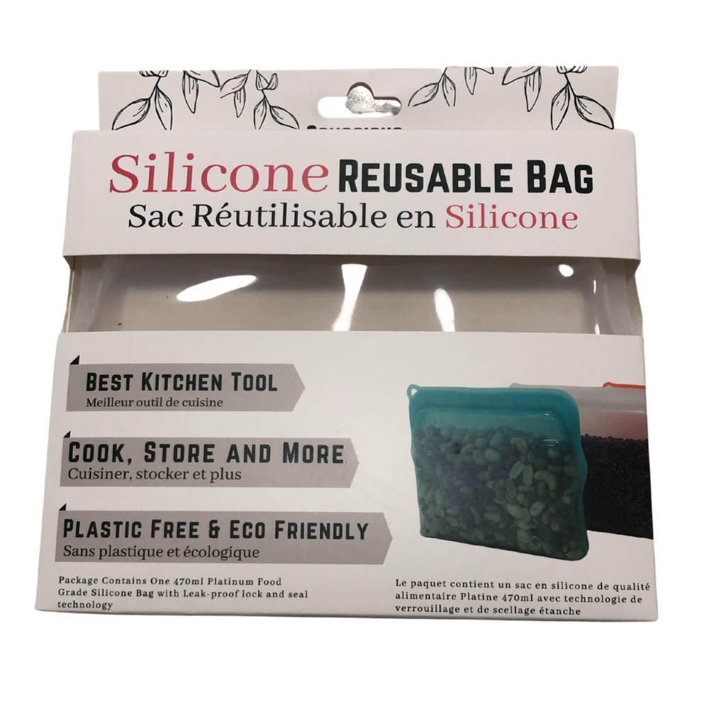 Clear Platinum Silicone Bag - Size Medium 470ml