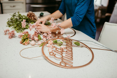 Eid Mubarak Door Decor in Rose Gold