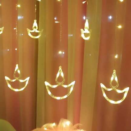 Diya Curtain Lights