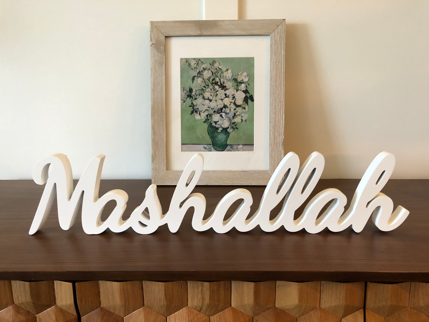 Mashallah Sign in White