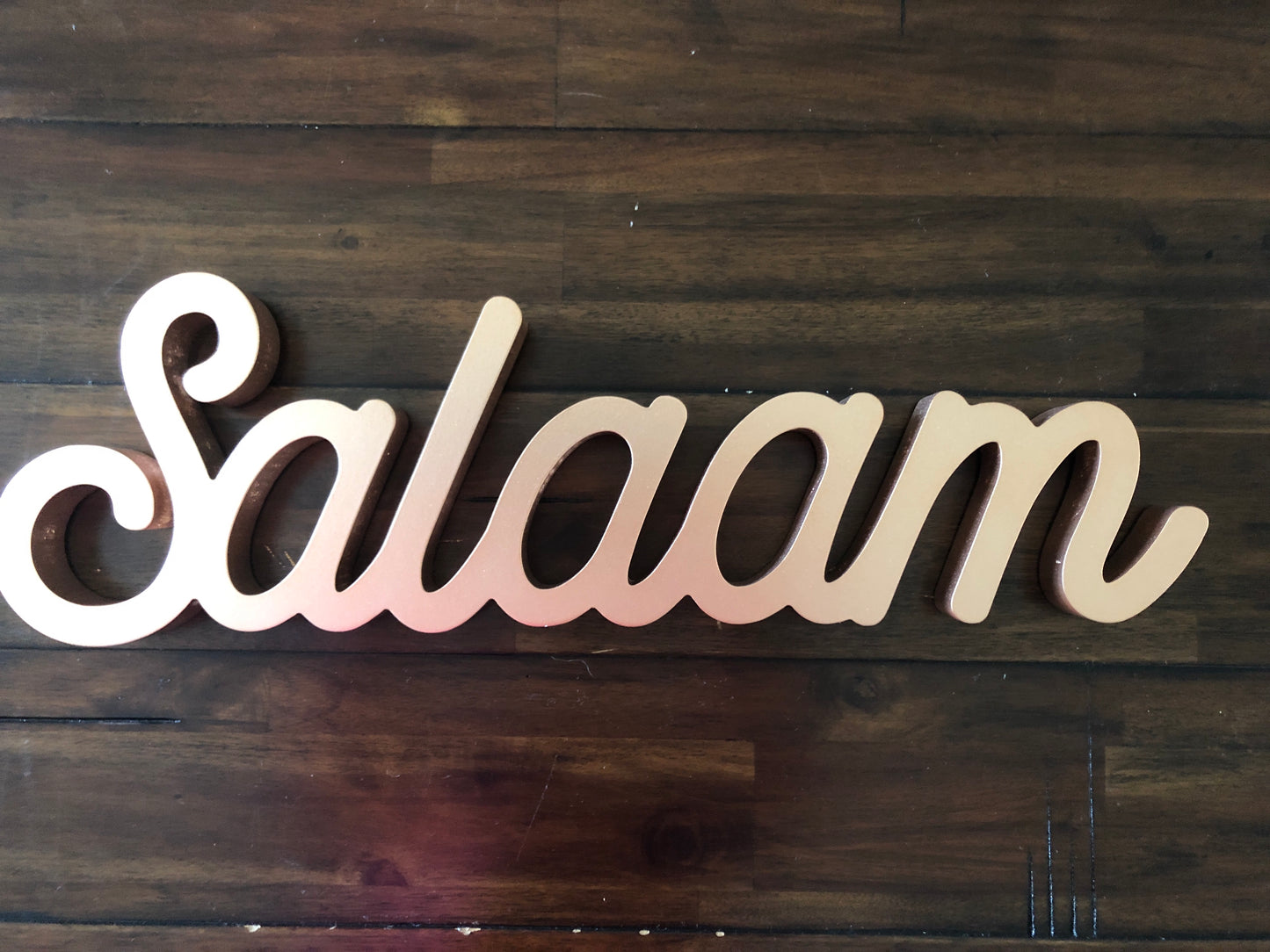 The Salaam Sign in Rose Gold